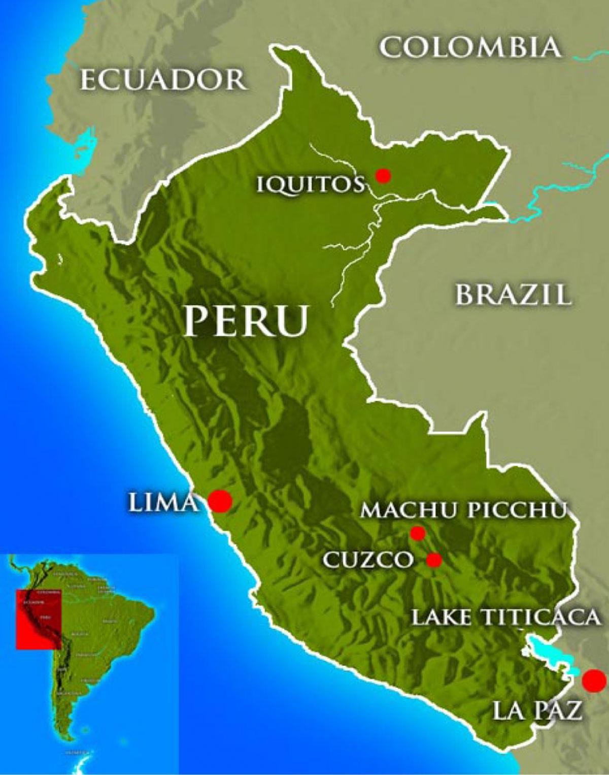 mapa zobrazuje peru