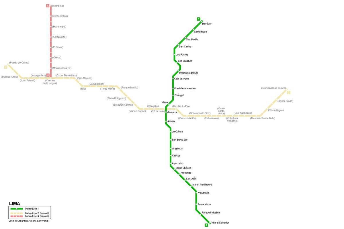 Mapa metro Lima 