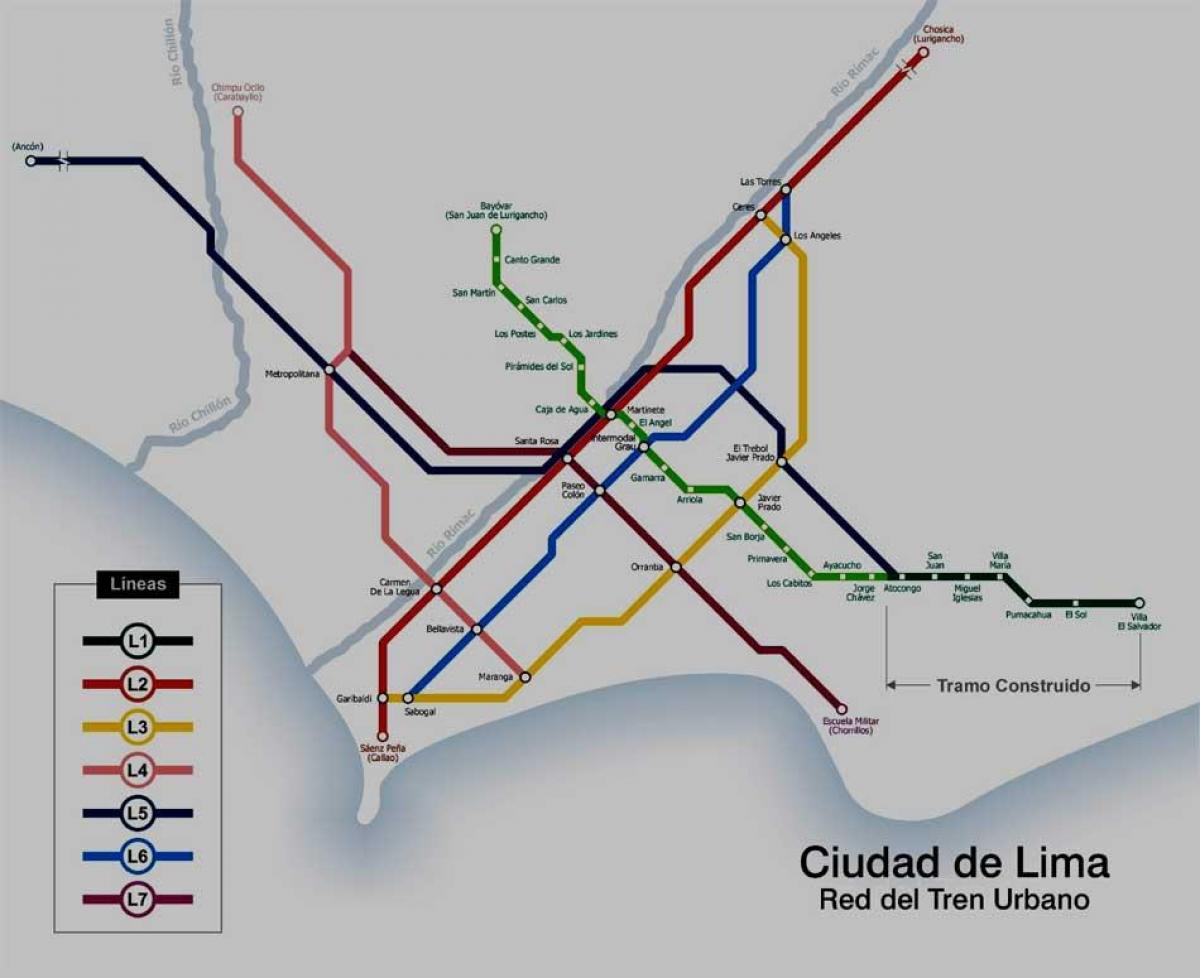 Lima peru metro mapu